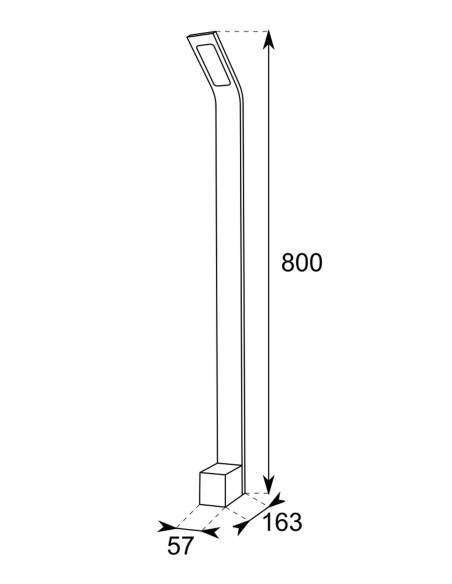 Balizas y bolardos baratos gris antracita