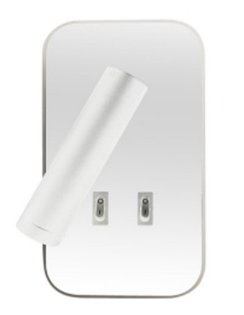 Aplique cabecero doble luz blanco