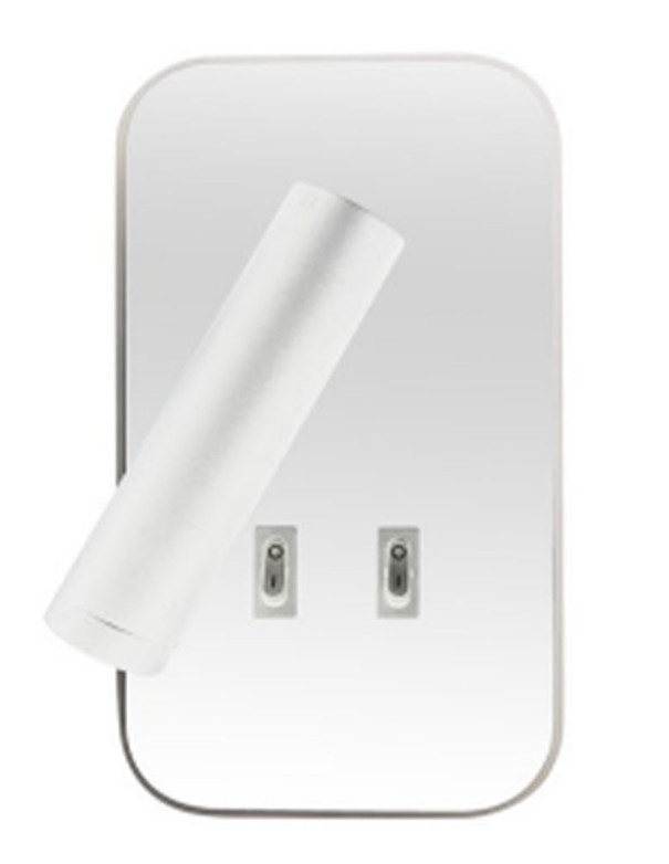 Aplique cabecero doble luz blanco