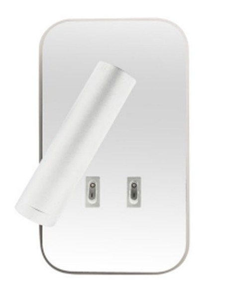 Aplique cabecero doble luz blanco