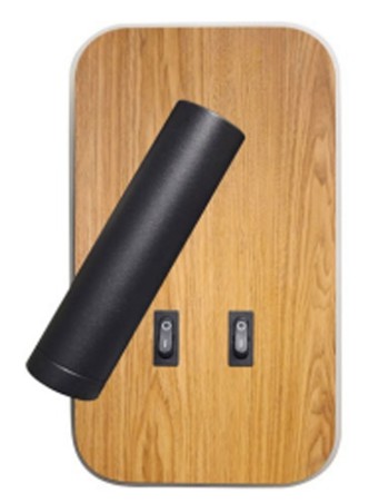 Aplique cabecero negro madera