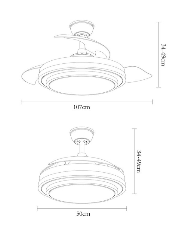 Ventilador de techo Fabrilamp económico blanco