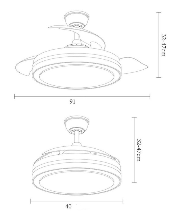 Oferta ventilador Evros negro 91cm