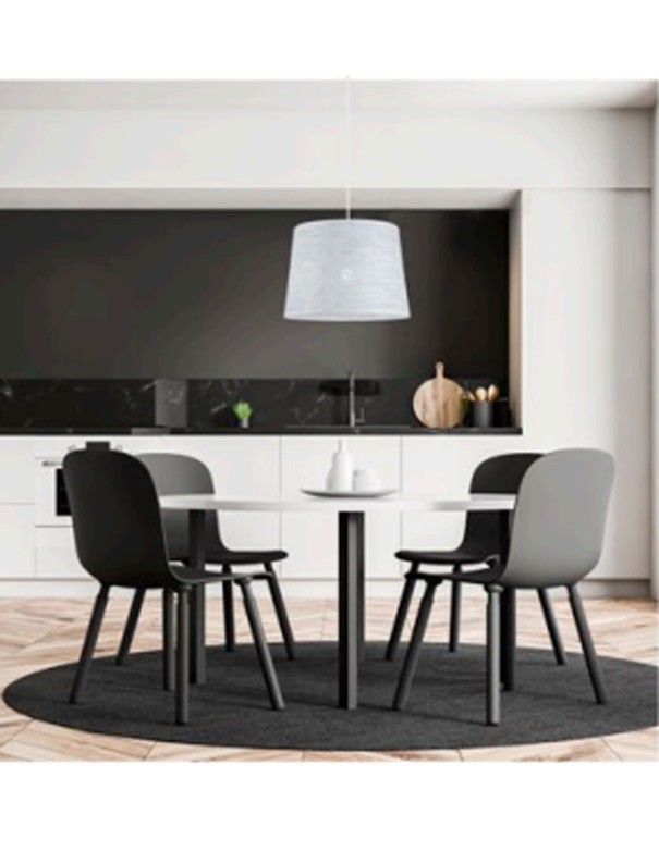 Lámpara colgante calado blanco