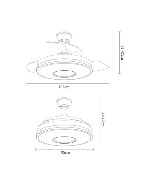 Oferta ventilador de techo Dani plata