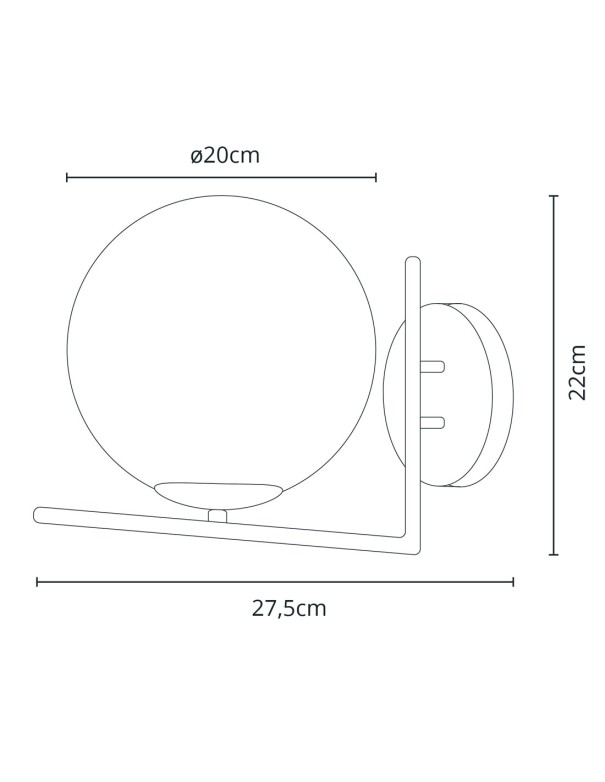 Oferta aplique de pared Aimee negro