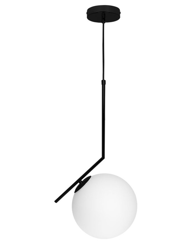 Aimee lámpara de techo negra bola blanca