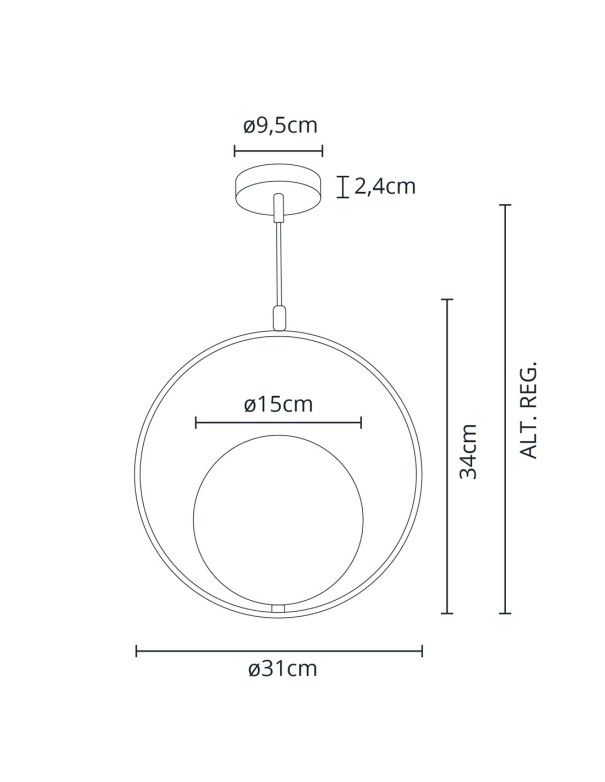 Lámpara Aimee circular oferta