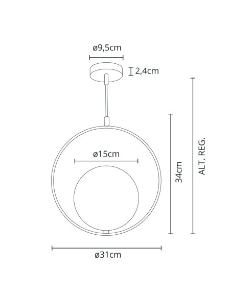 Lámpara Aimee circular oferta