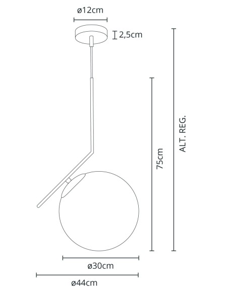 Lámpara Aimee con bola oferta
