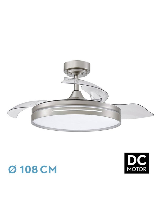 Micenas Fabrilamp Ventilador de Techo Níquel