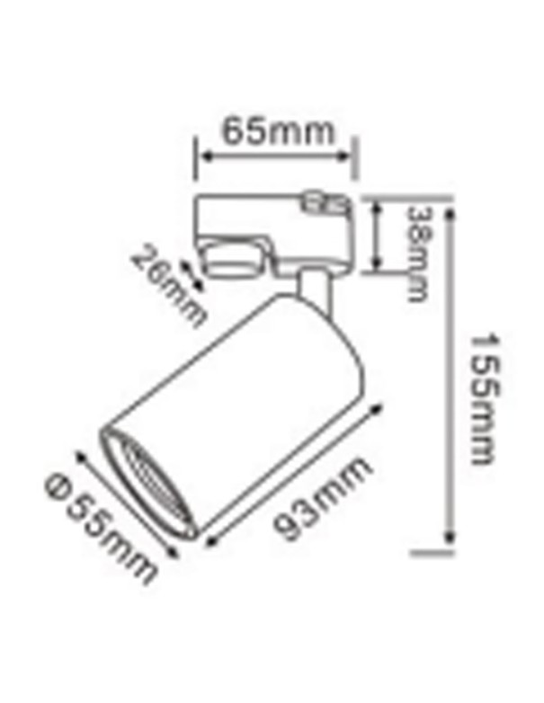 Foco Orientable Carril Monofásico
