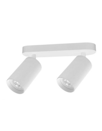 Regleta 2 focos cilindro blanco barato