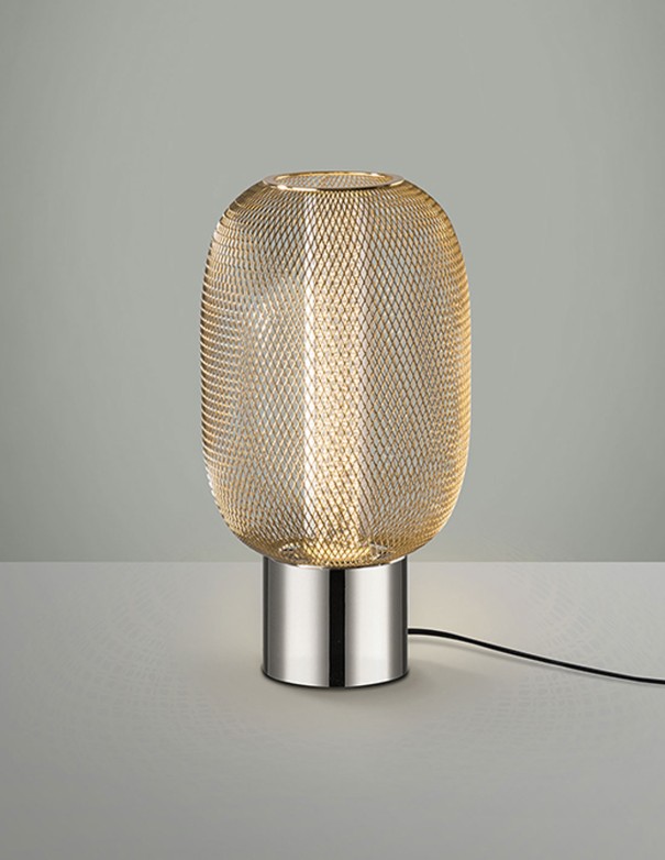 Lámpara de mesa cromo/oro
