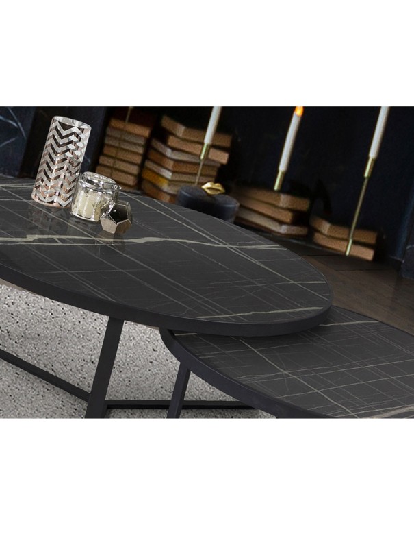 Set mesas Naira Terminadas metal negro
