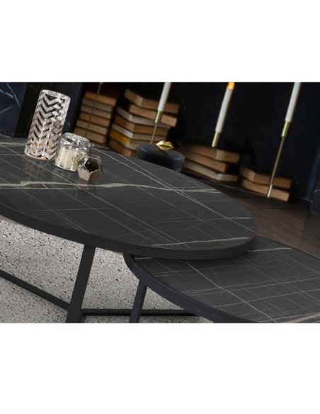 Set mesas Naira Terminadas metal negro