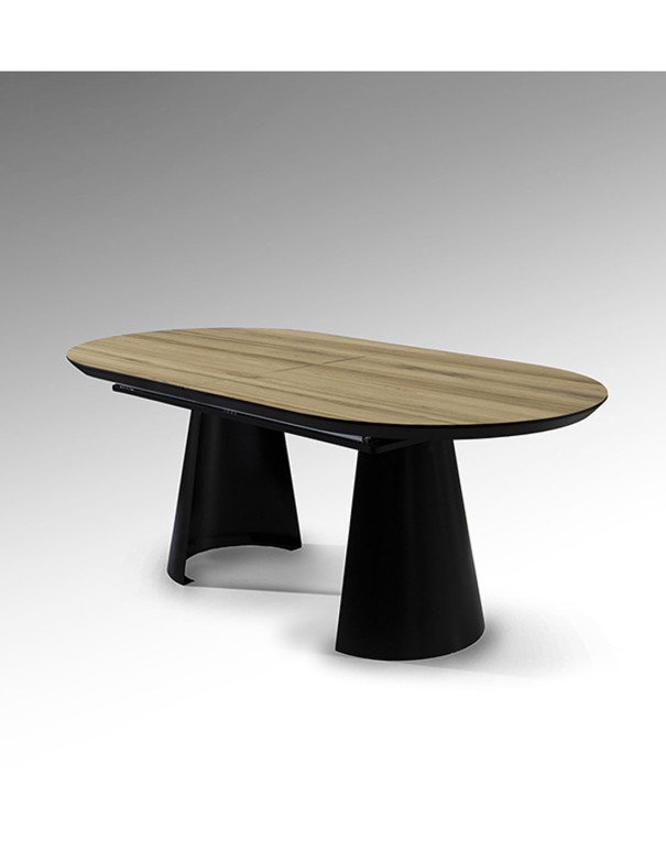 Mesa Capri negra tapa madera