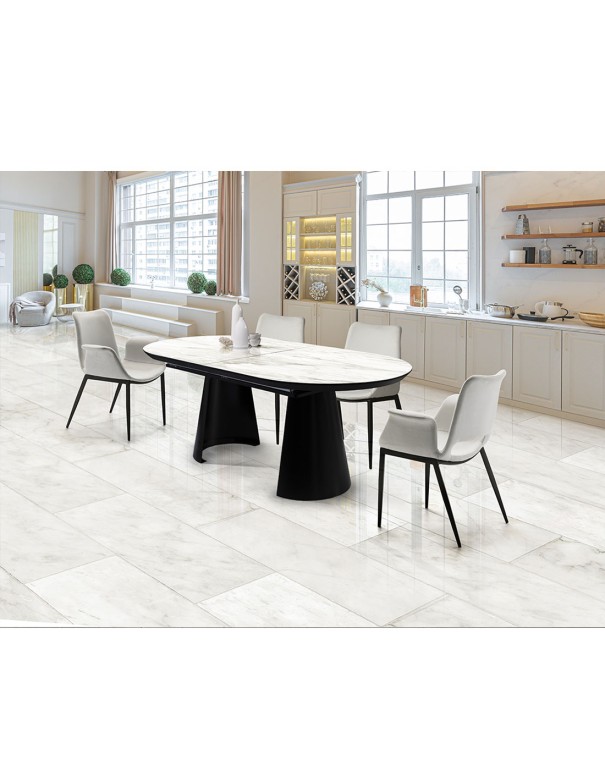 Mesa extensible Capri mármol blanco