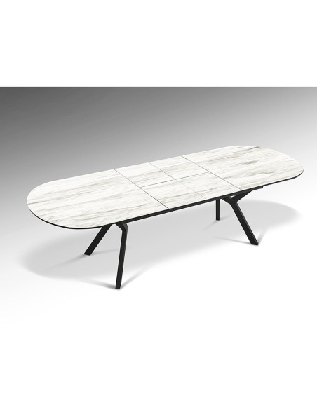 Antea Mesa Comedor Mármol Blanco Extensible Schuller
