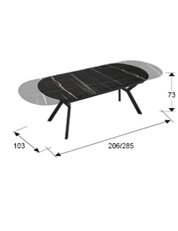 Antea Mesa Comedor Mármol Negro...