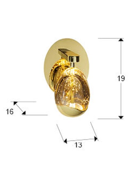 Aplique Rocio oro precio mínimo