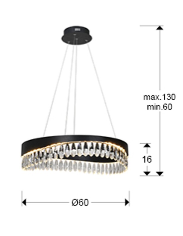 Selene Schuller Lámpara de Techo Negra