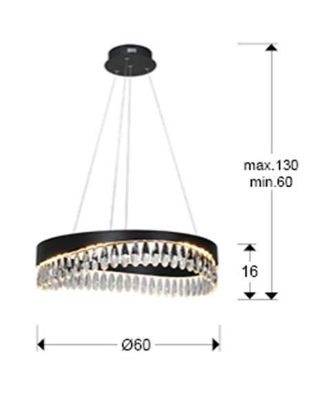 Selene Schuller Lámpara de Techo Negra