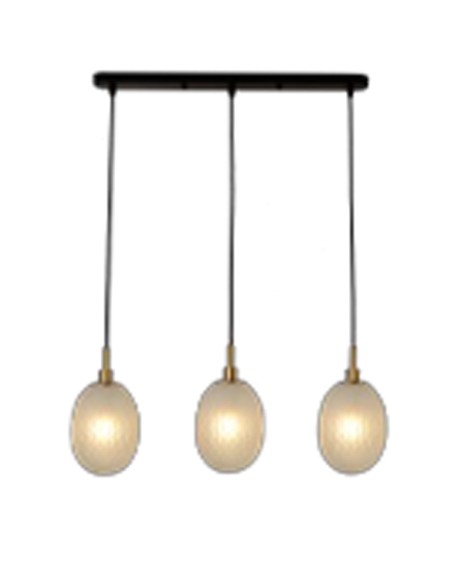 Lámpara lineal tulipas de cristal