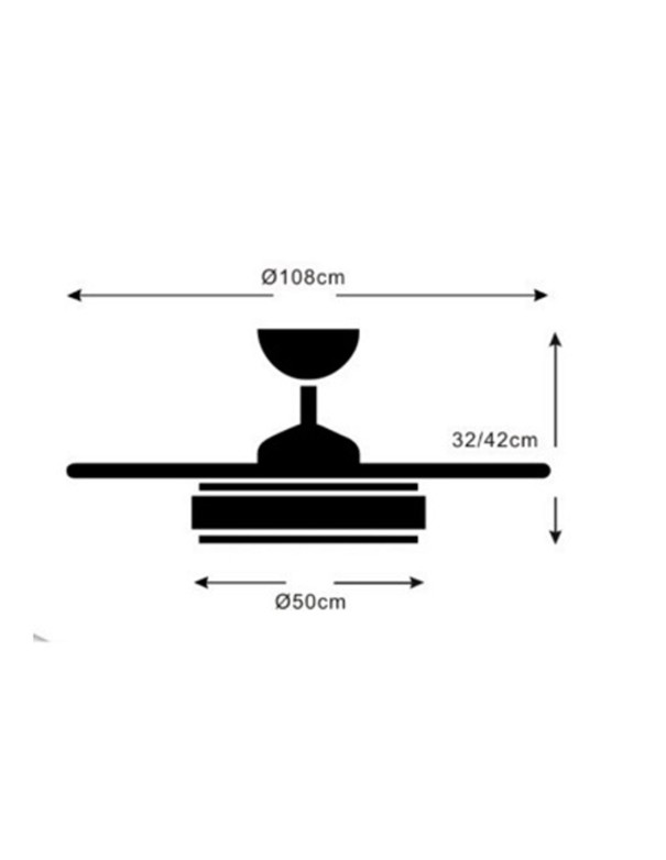 Mejor ventilador retráctil blanco 108 cm