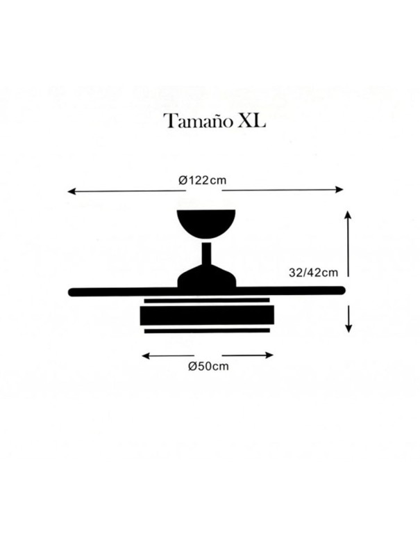 Ventilador maxi retráctil níquel