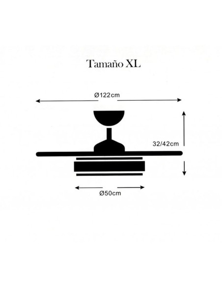 Ventilador maxi retráctil cuero