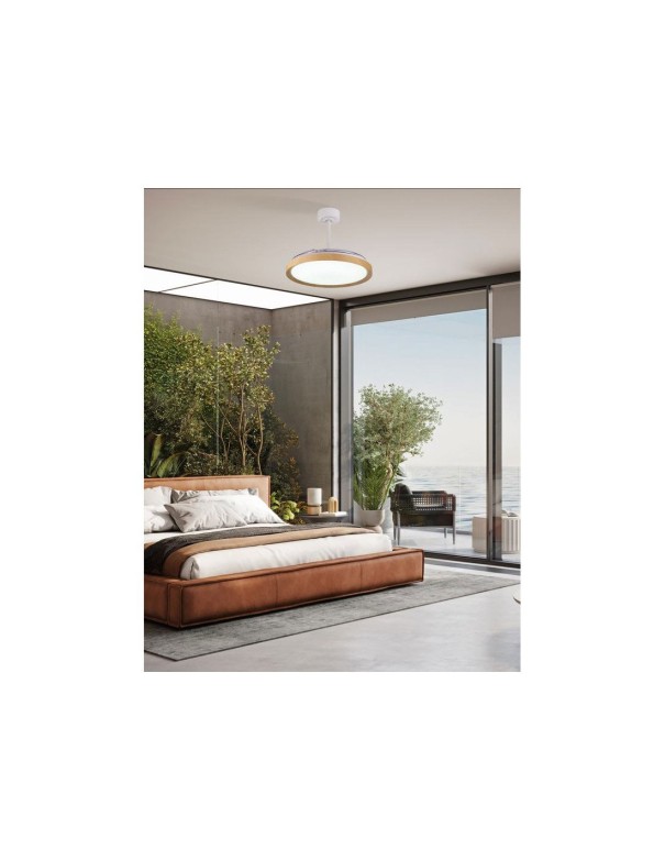 Mistral ventilador blanco y medra Mantra