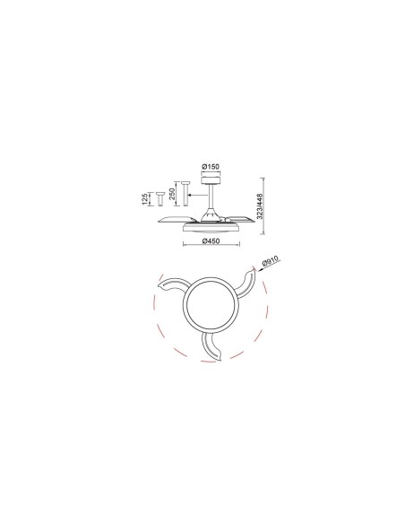 Ventilador de techo mini Mistral de Mantra