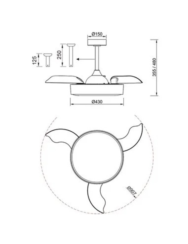 Ventilador retráctil mini Alaska precio mínimo