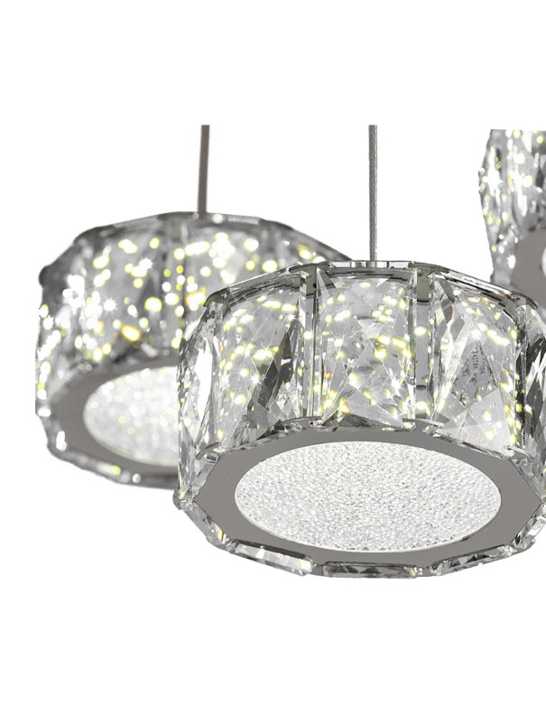 Lámpara de techo led con cristal