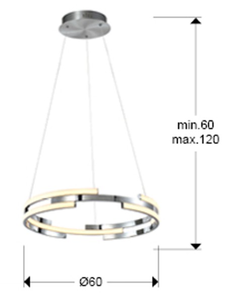 Oferta lámpara Ciclos cromo Schuller