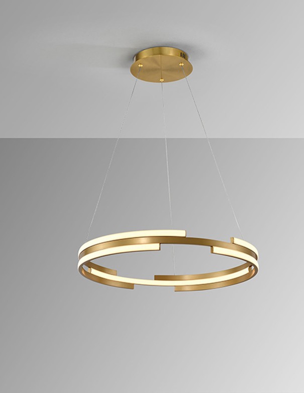 Lámpara de techo led Ciclos oro