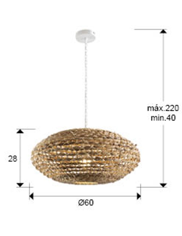 Lámparas fibras naturales mejor precio.