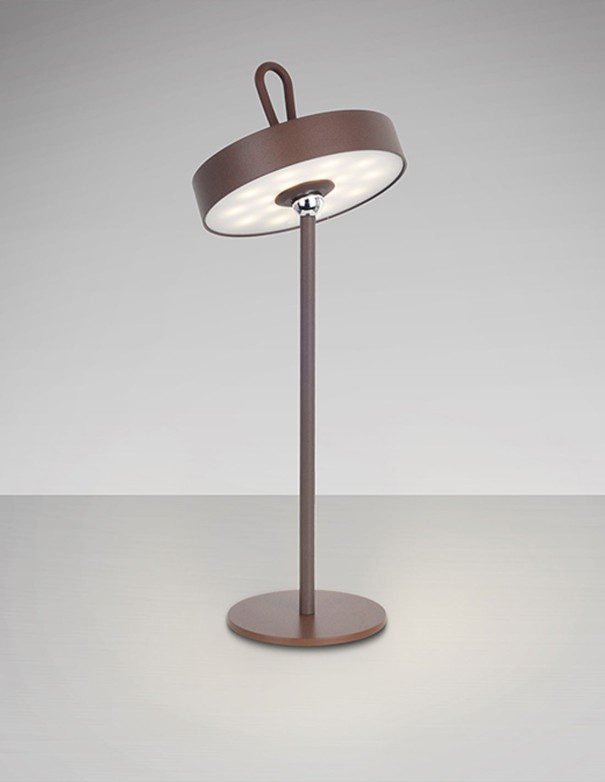 Lámpara de mesa Gong corten