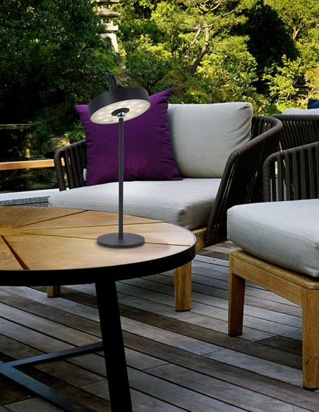 Lámpara para exterior recargable Gong