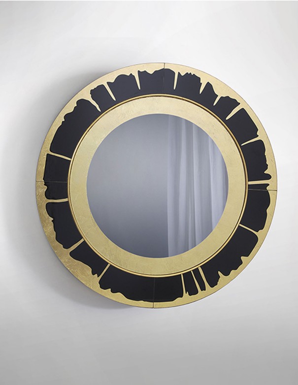 Ocaso espejo pan de oro y negro