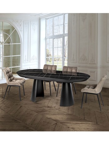 Mesa Capri mármol negro de Schuller