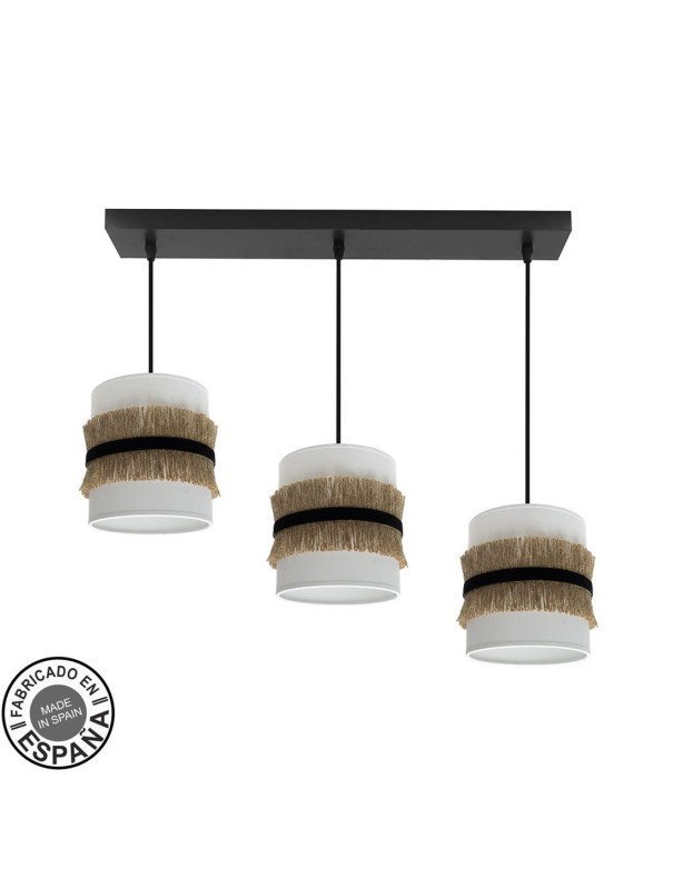 Lámpara Regleta Angola Negro, Blanco...