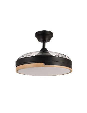 Olimpia ventilador negro madera fabrilamp