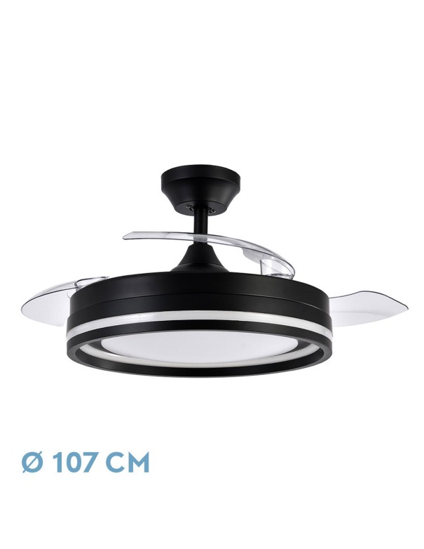 Ventilador Cerrato negro Fabrilamp