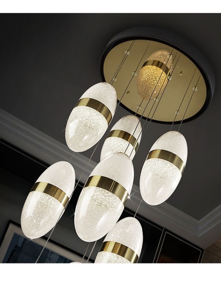 Lámpara plafón Garden 9 luces