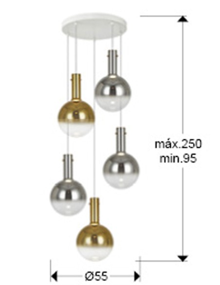 Lámpara Matices 5 luces precio mínimo
