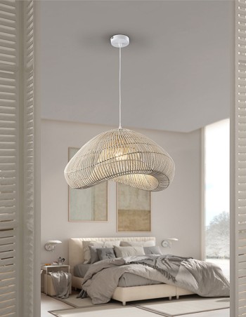 Lámpara Sabah 55 cm blanco patinado