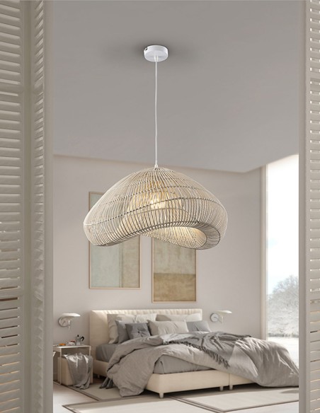 Lámpara Sabah 55 cm blanco patinado