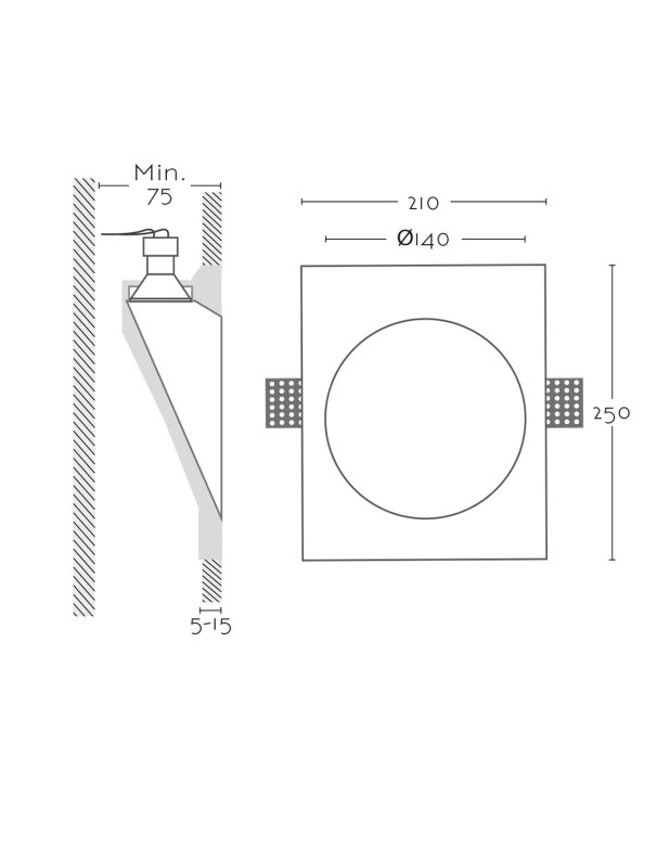 Foco invisible para escalera